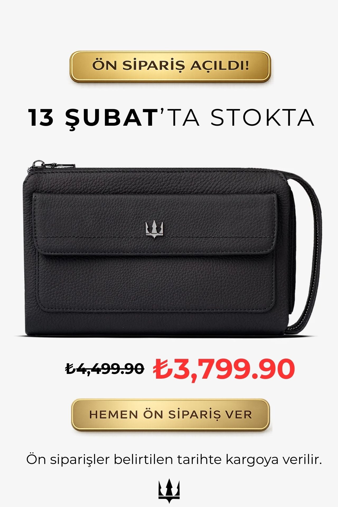 Ombre Hakiki Deri El Çantası