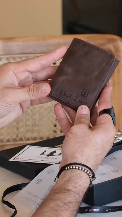 Troya Hakiki Deri Cüzdan