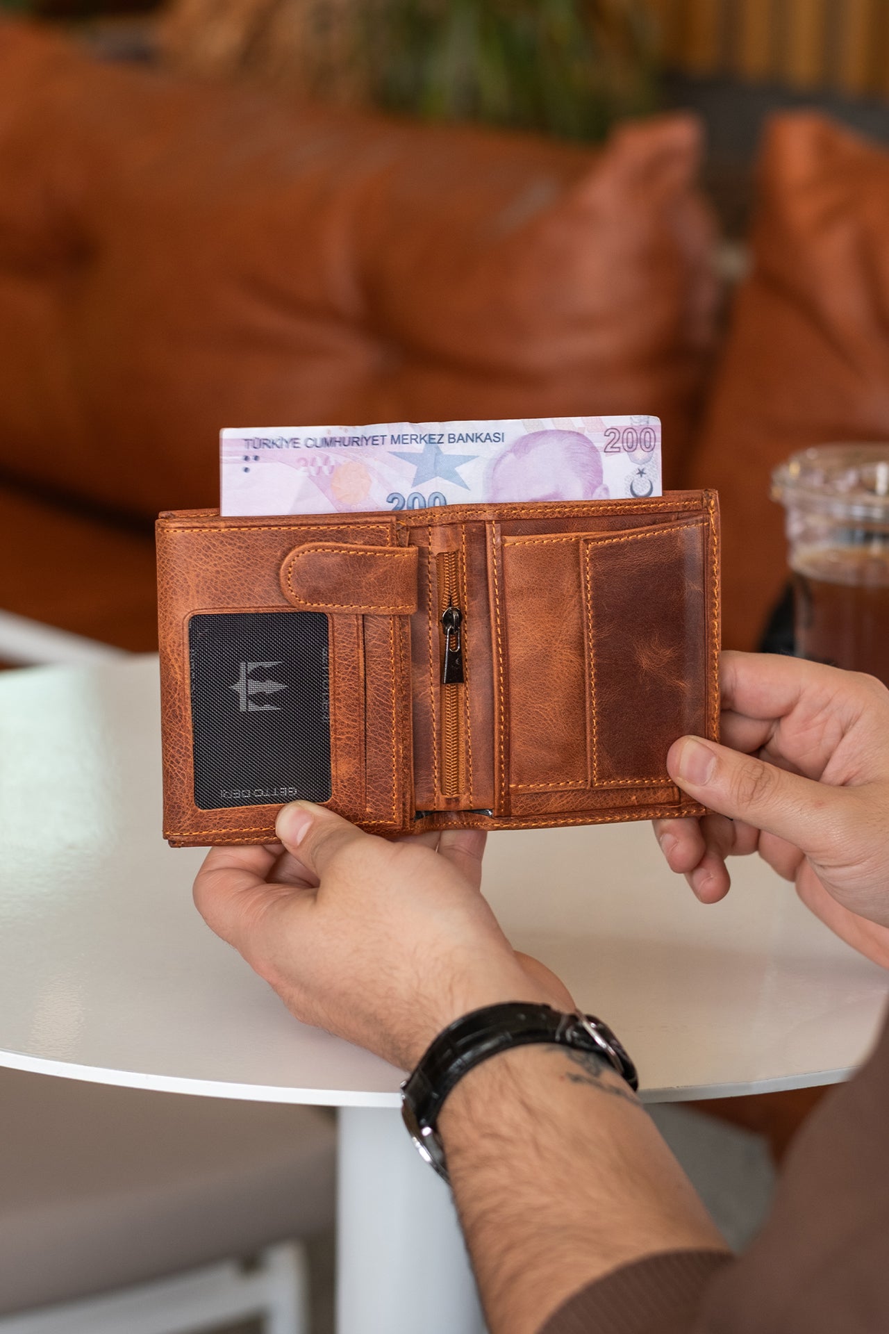 Ottoman Hakiki Deri Cüzdan