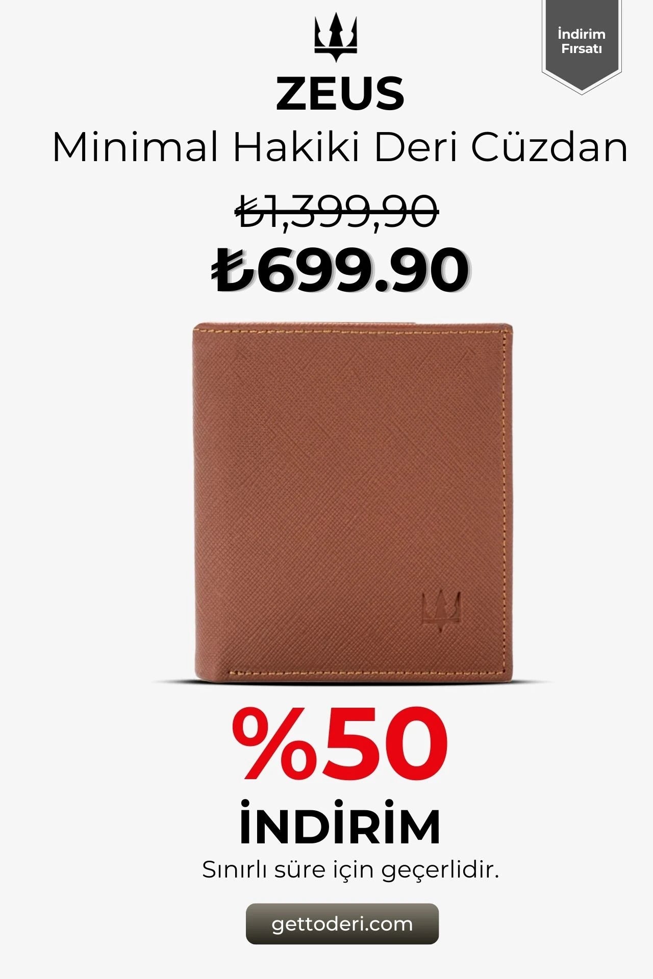 Zeus Minimal Hakiki Deri Cüzdan