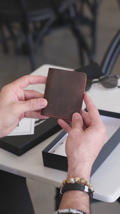 Quebec El Yapımı Hakiki Deri Cüzdan