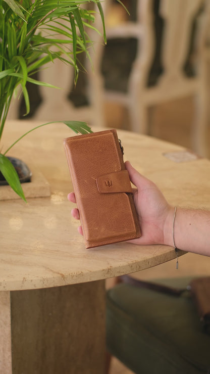 Zoe Telefon Hazneli Hakiki Deri Cüzdan