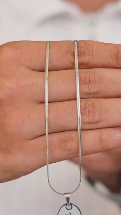 Allah Yazılı Çelik Kolye