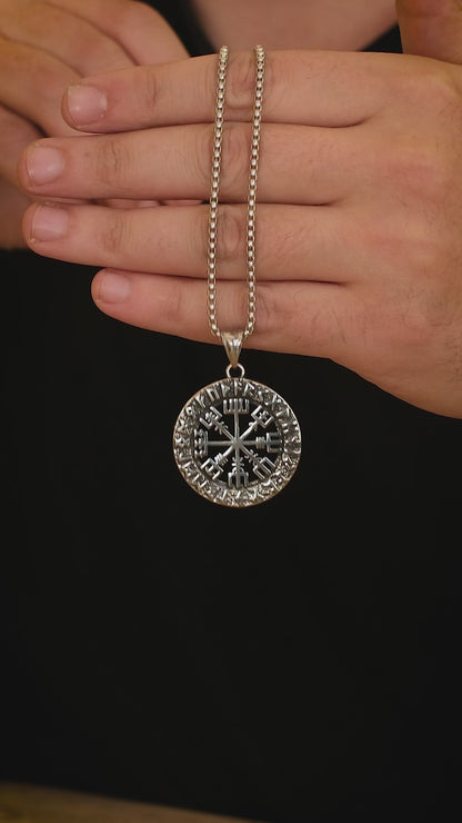 Viking Composs Çelik Kolye