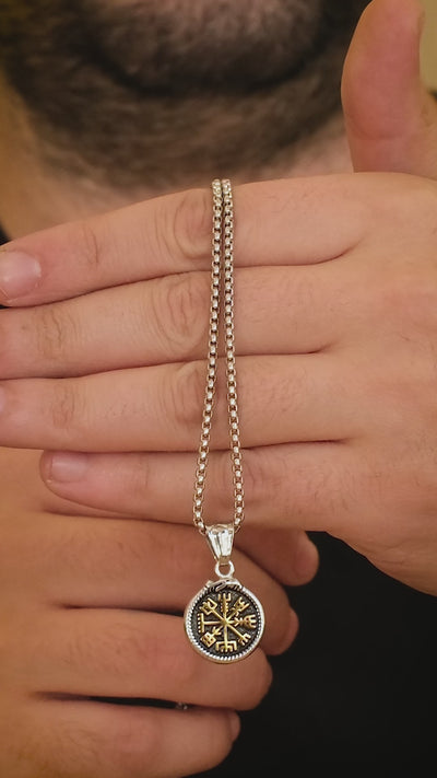 Compass Çelik Kolye