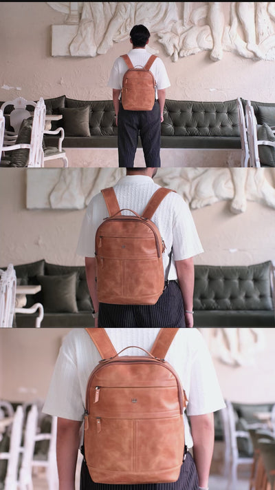 Rex Hakiki Deri Sırt Çantası