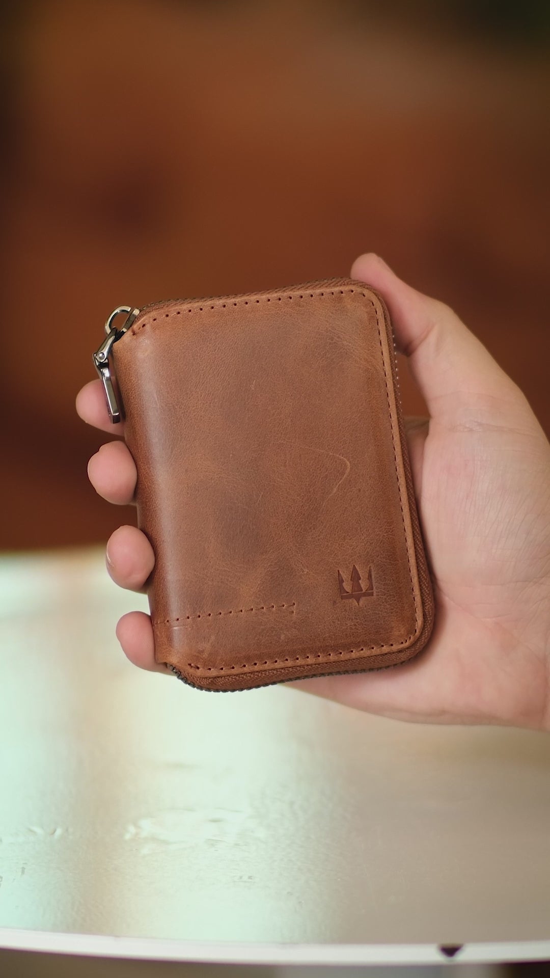 Videoyu yükle: Zip Hakiki Deri Fermuarlı Cüzdan