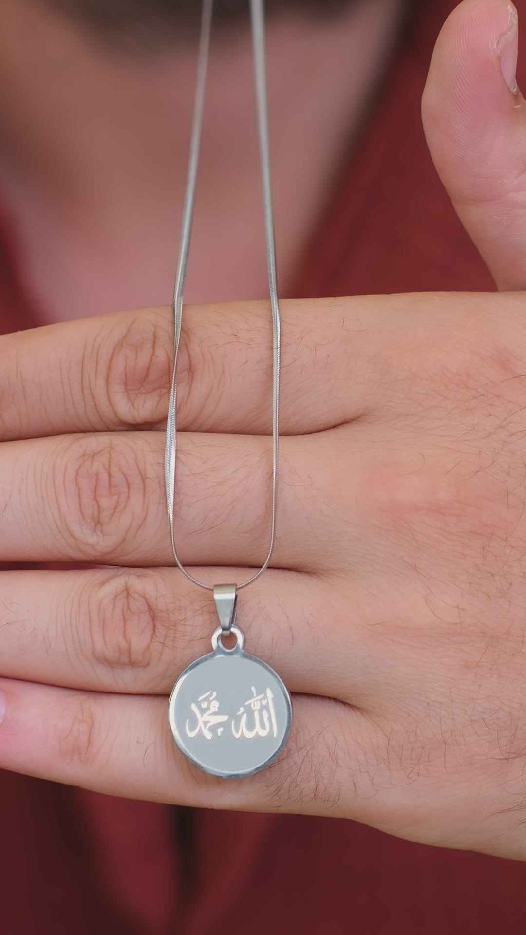 Resulullah Yazılı Çelik Kolye