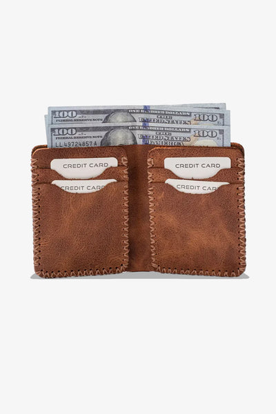 Quebec El Yapımı Hakiki Deri Cüzdan