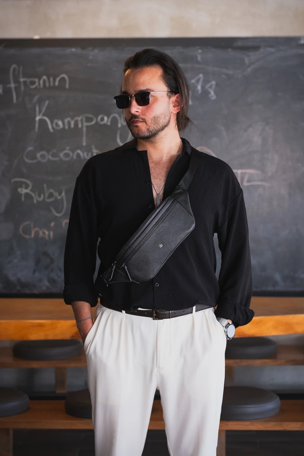 Tudor Hakiki Deri Bel Çantası