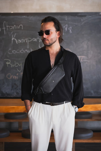 Tudor Hakiki Deri Bel Çantası