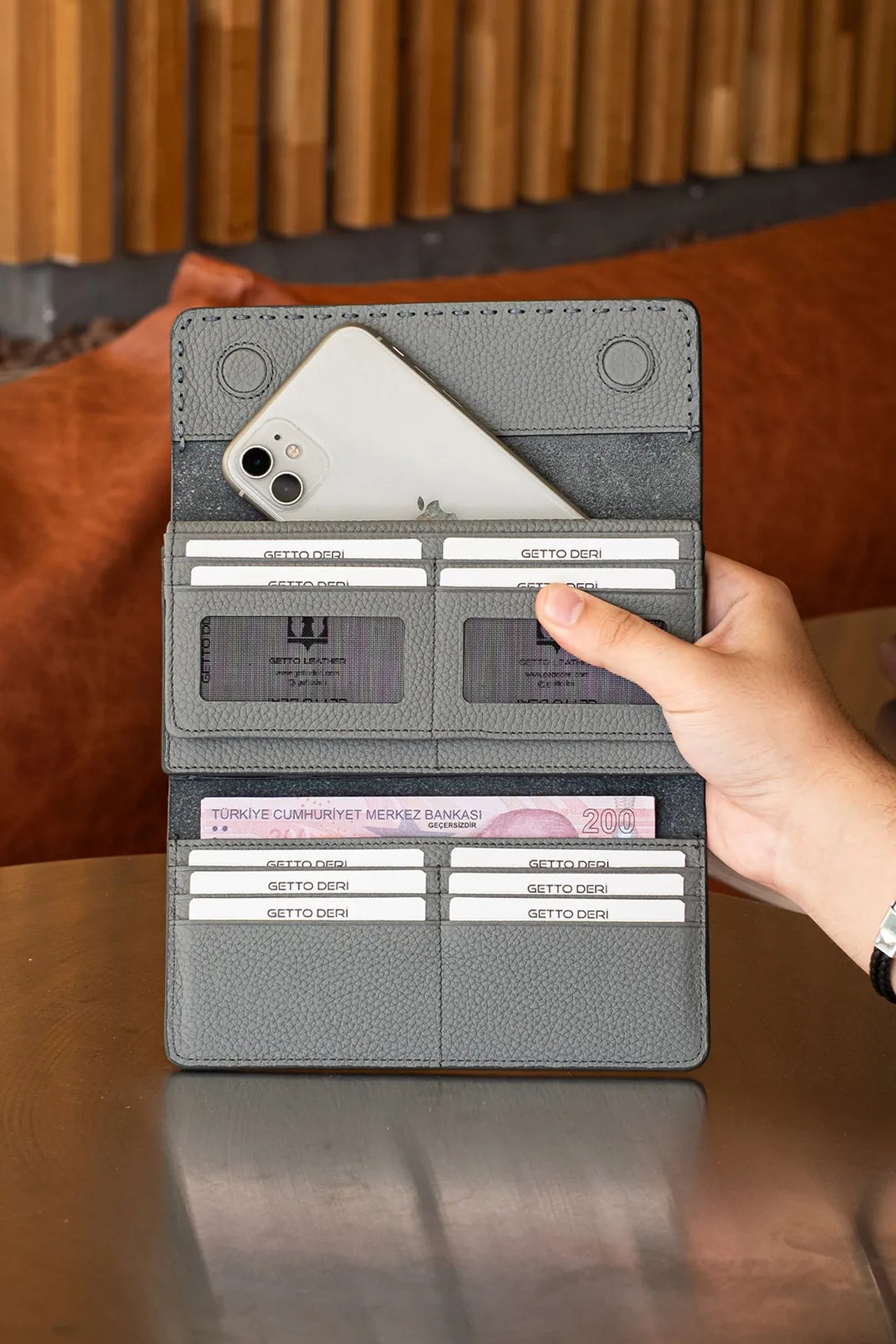 Santa Hakiki Deri Portföy Cüzdan