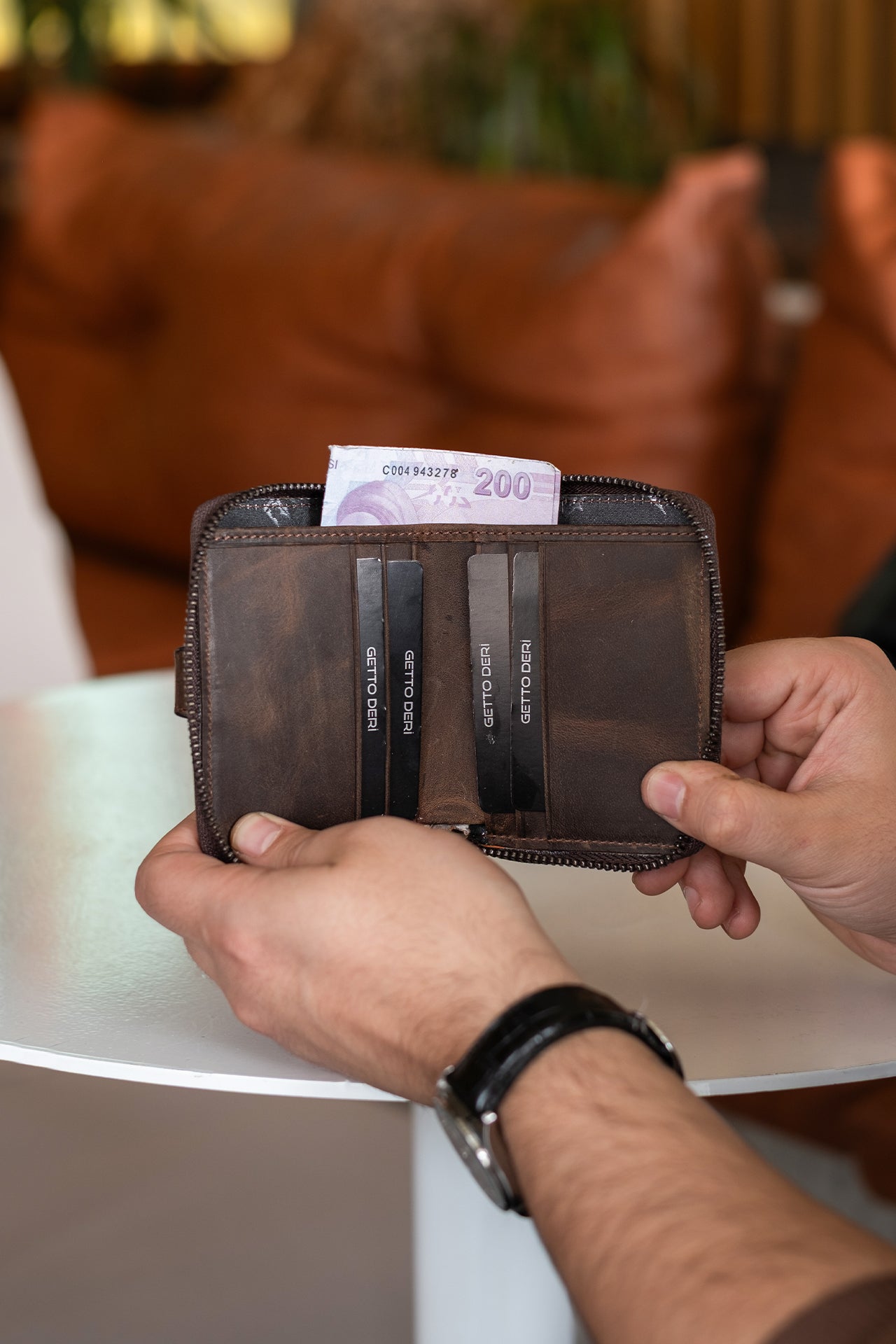 Stark Hakiki Deri Minimal Cüzdan