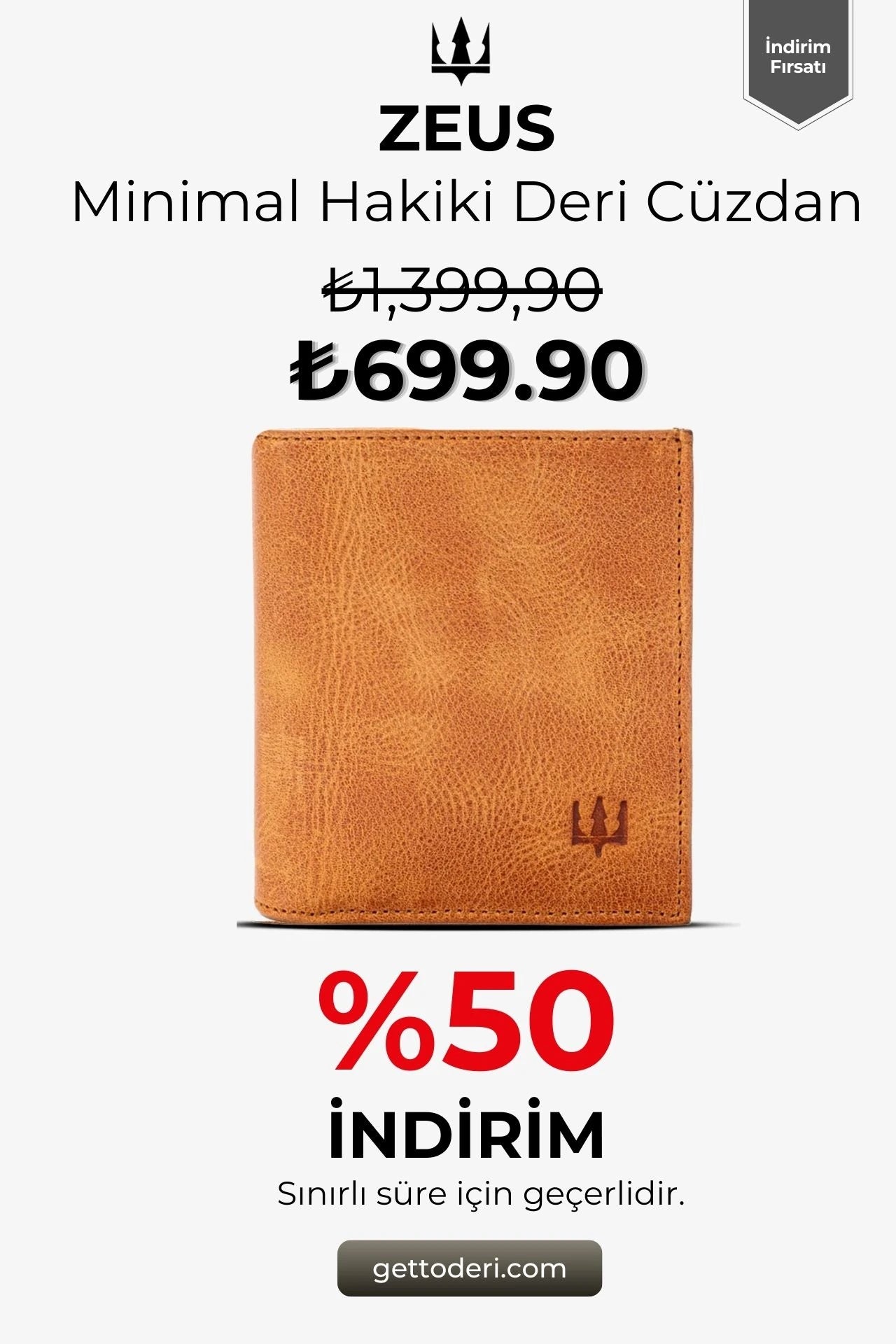 Zeus Minimal Hakiki Deri Cüzdan