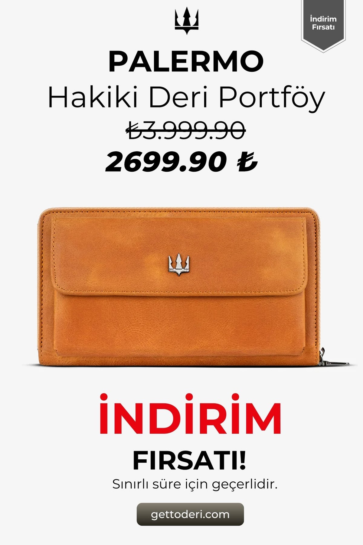Palermo Hakiki Deri Portföy Cüzdan