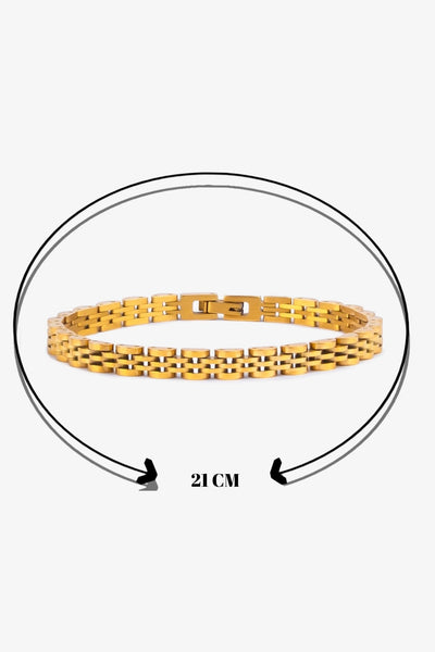 21 cm altın renkli metal bileklik