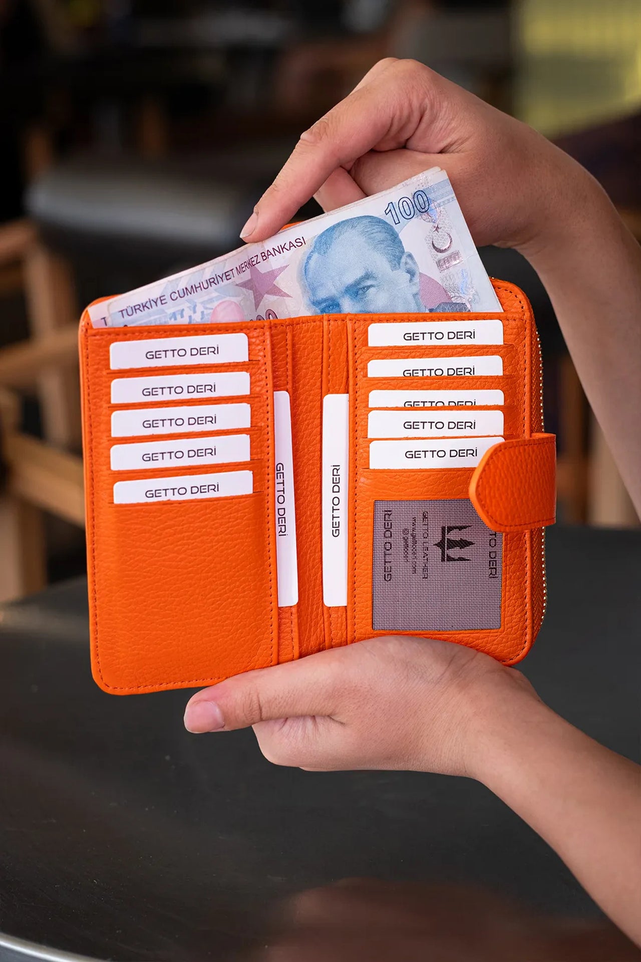 Amor Hakiki Deri Kadın Cüzdan