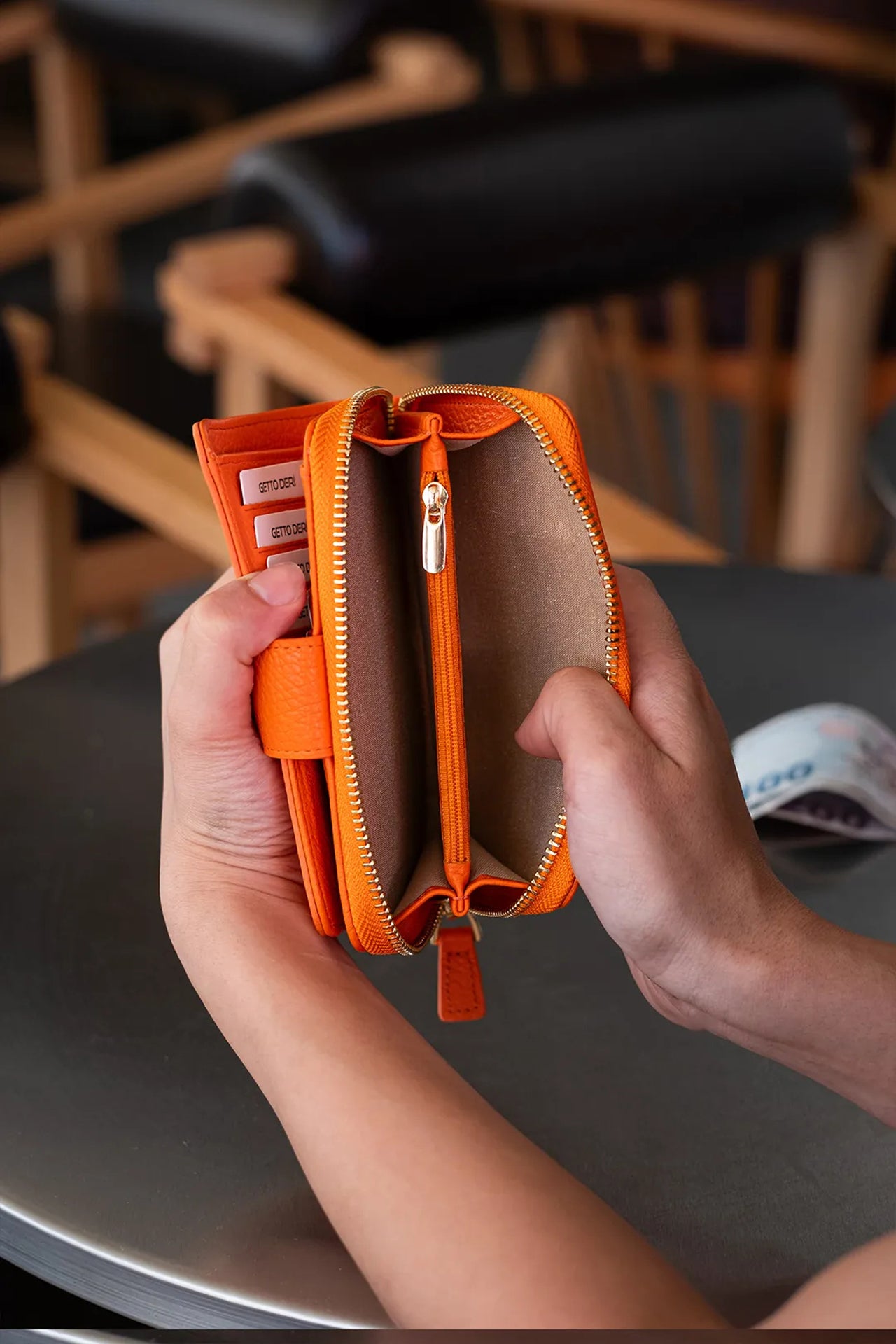 Amor Hakiki Deri Kadın Cüzdan