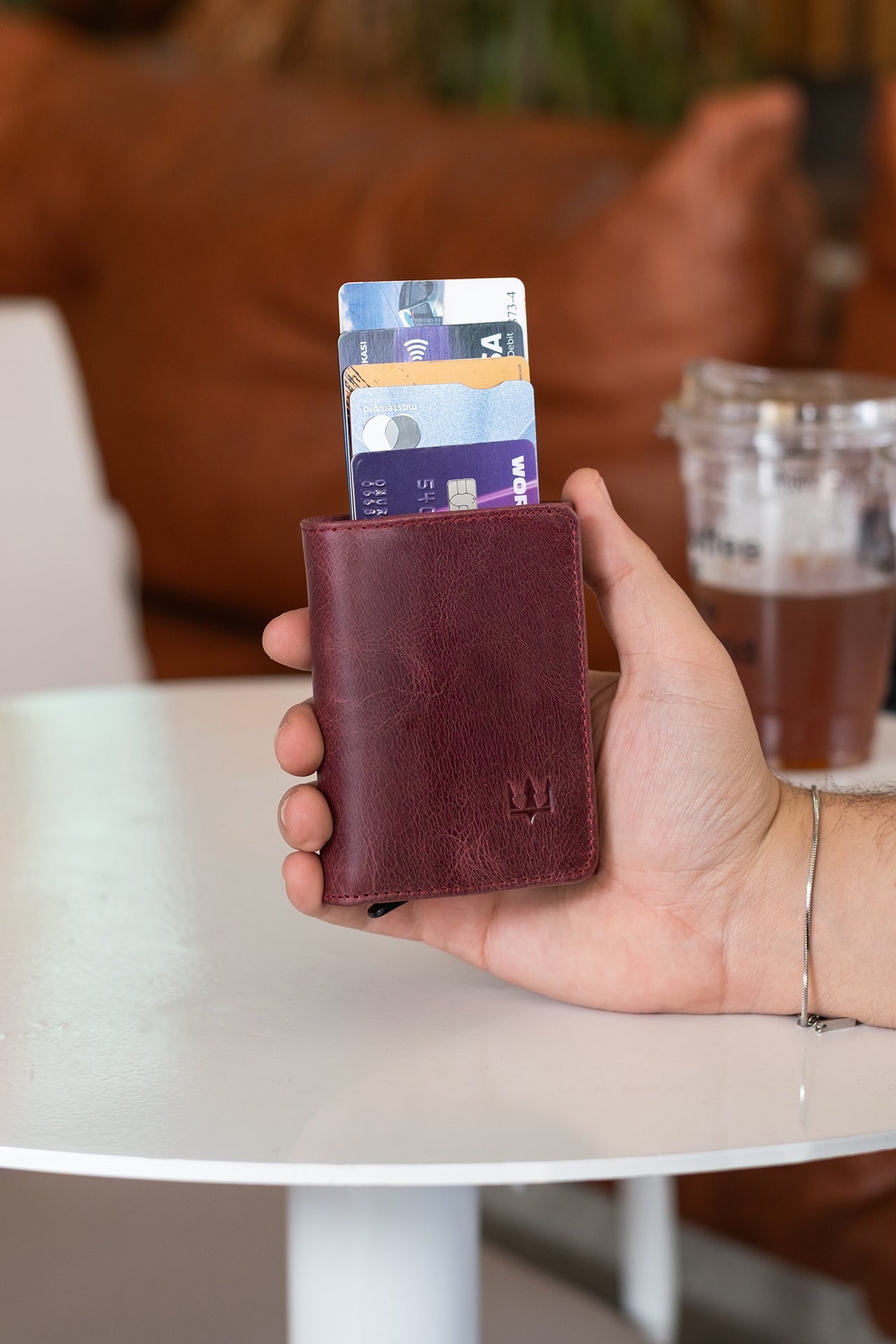 Vibe Mekanizmalı Hakiki Deri Cüzdan