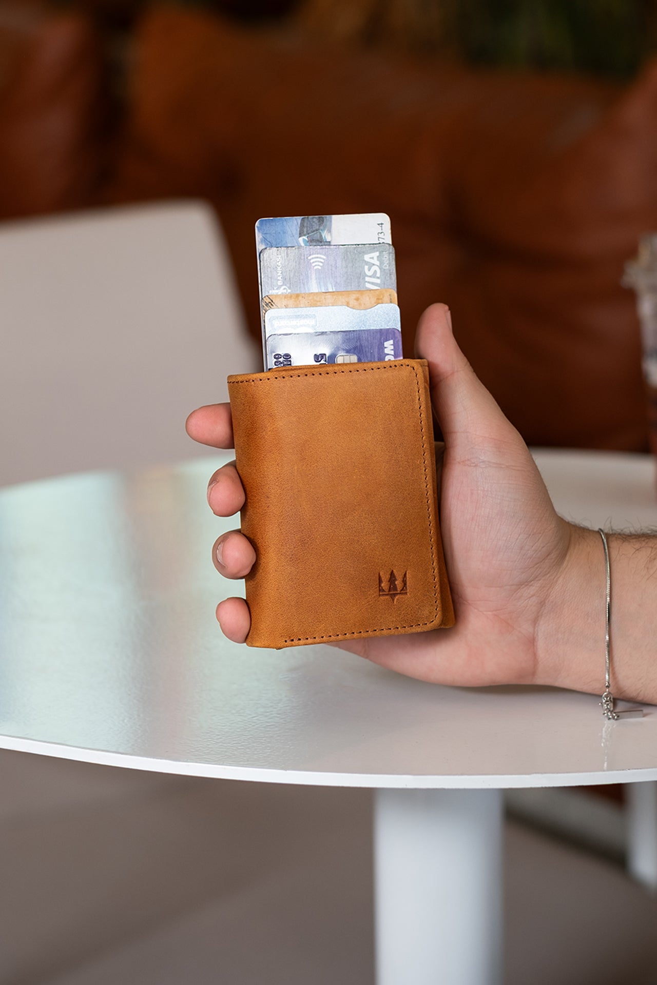 Vibe Mekanizmalı Hakiki Deri Cüzdan