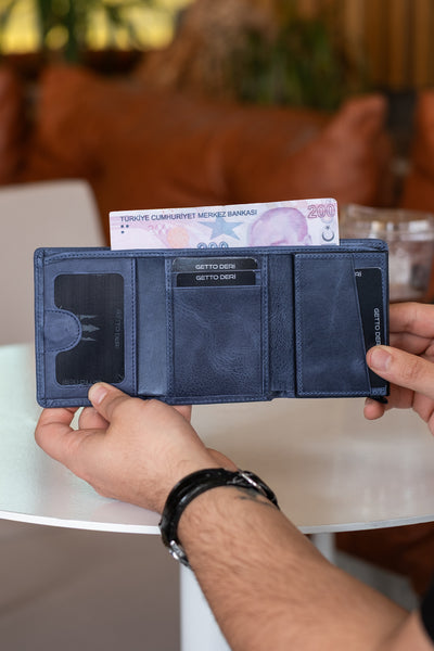 Vibe Mekanizmalı Hakiki Deri Cüzdan