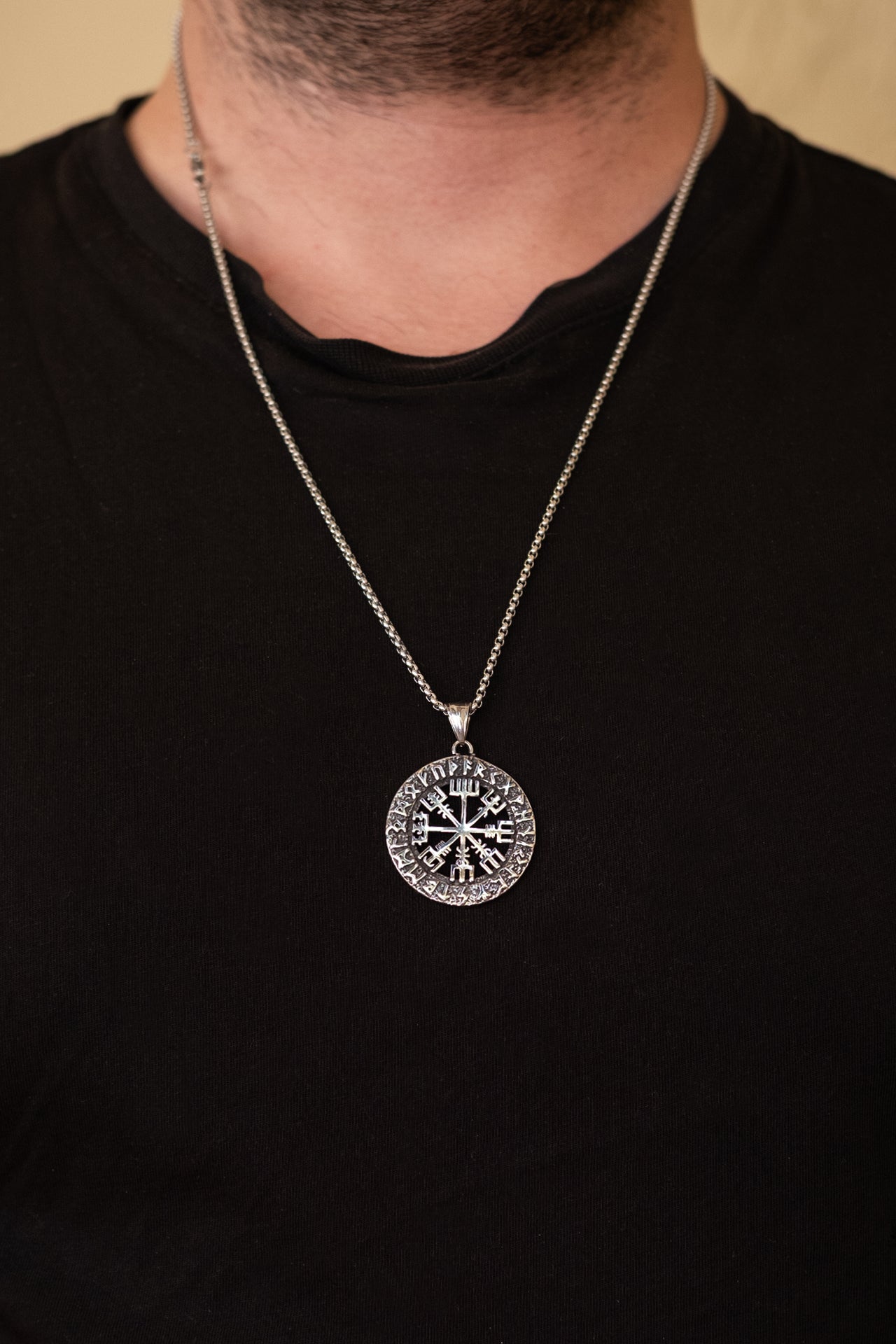 Viking Composs Çelik Kolye