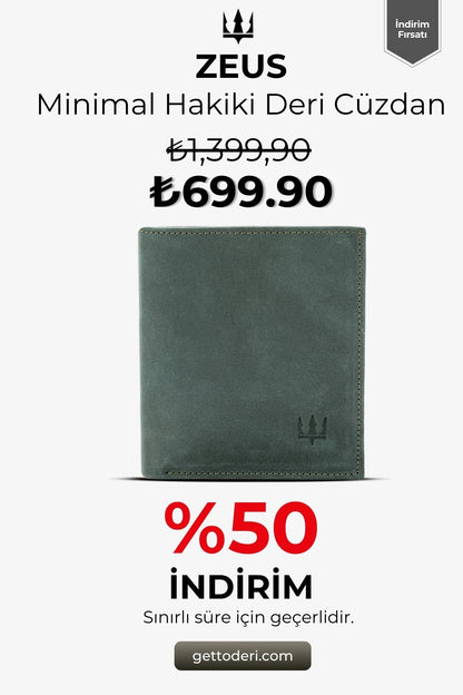 Zeus Minimal Hakiki Deri Cüzdan