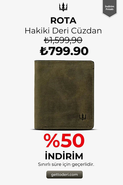 Rota Hakiki Deri Cüzdan