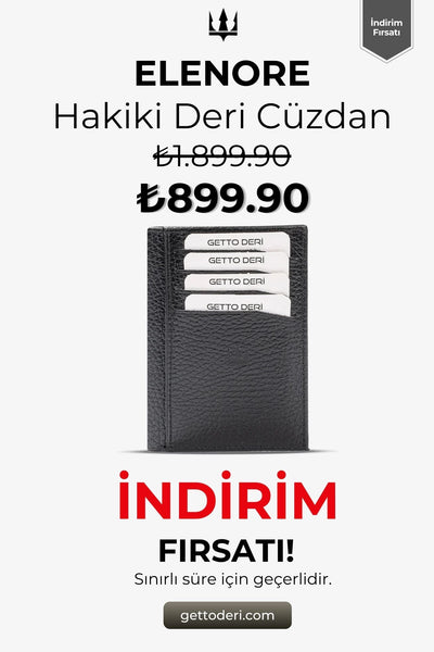 Siyah hakiki deri cüzdan, kartlık detaylı