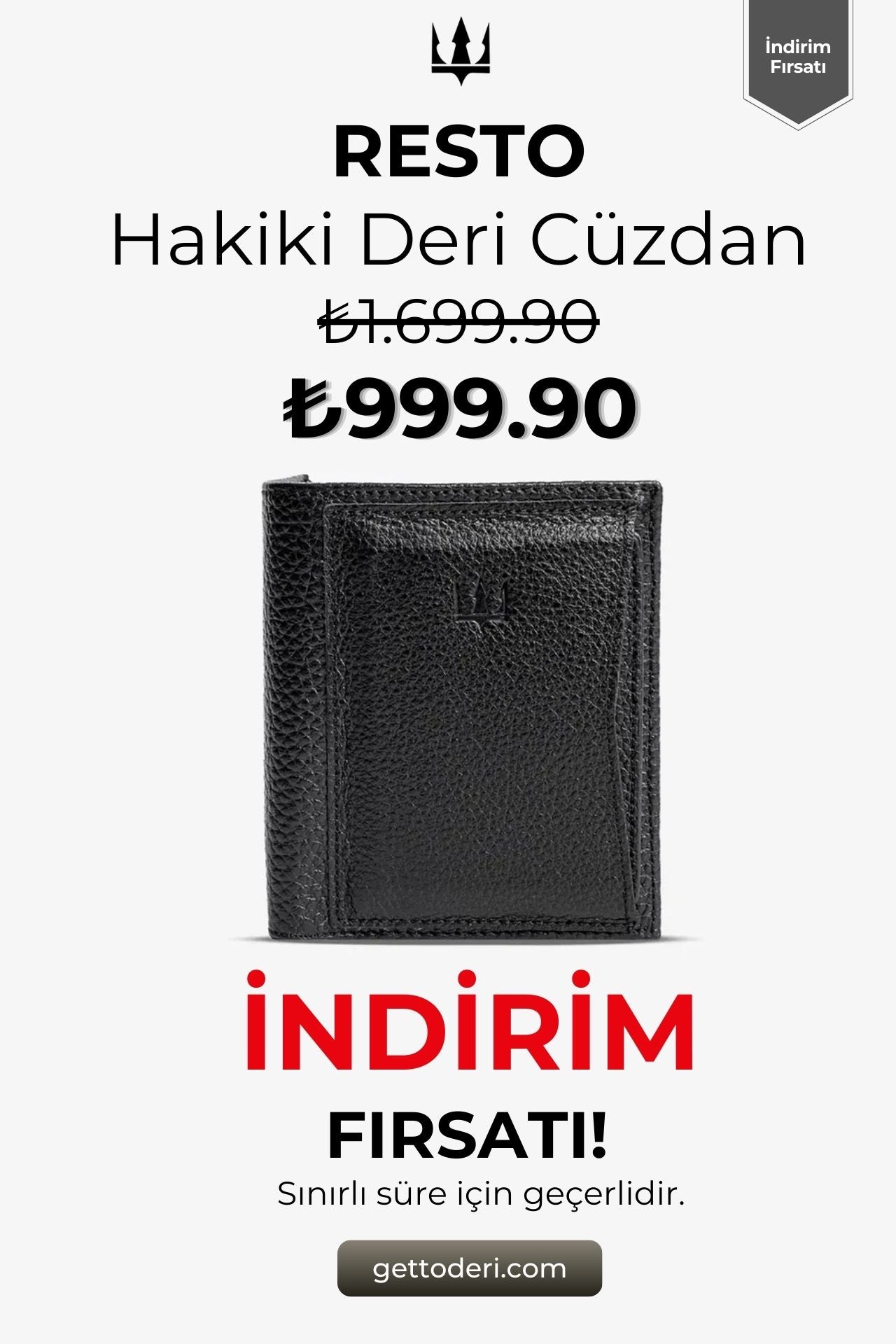 Siyah hakiki deri cüzdan, klasik tasarım ve kaliteli işçilik