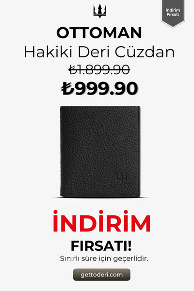 Siyah hakiki deri cüzdan, klasik tasarım ve kaliteli işçilik
