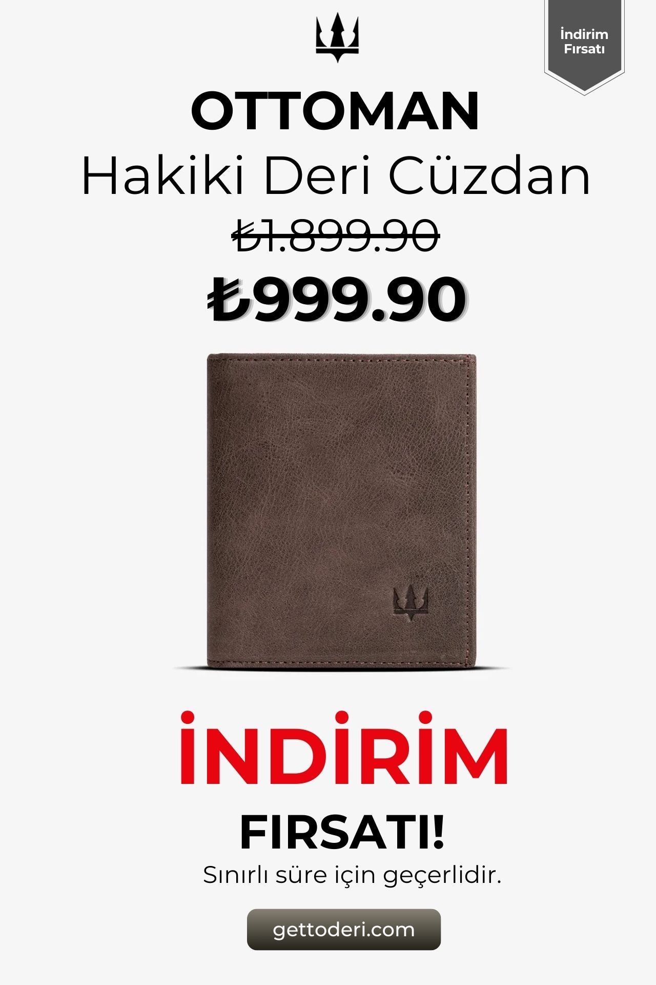 Kahverengi deri cüzdan, kartlık ve para tutucu, klasik tasarım