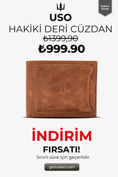 Kahverengi hakiki deri erkek cüzdan, el yapımı detaylı tasarım