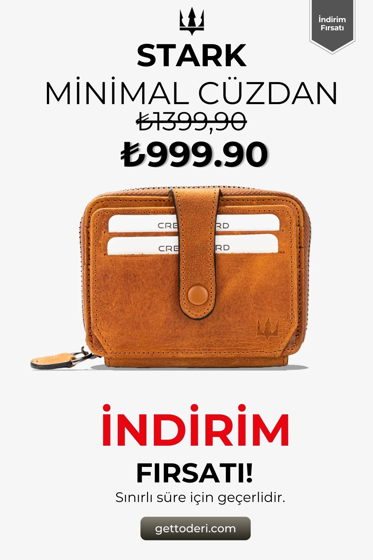 Stark Hakiki Deri Minimal Cüzdan