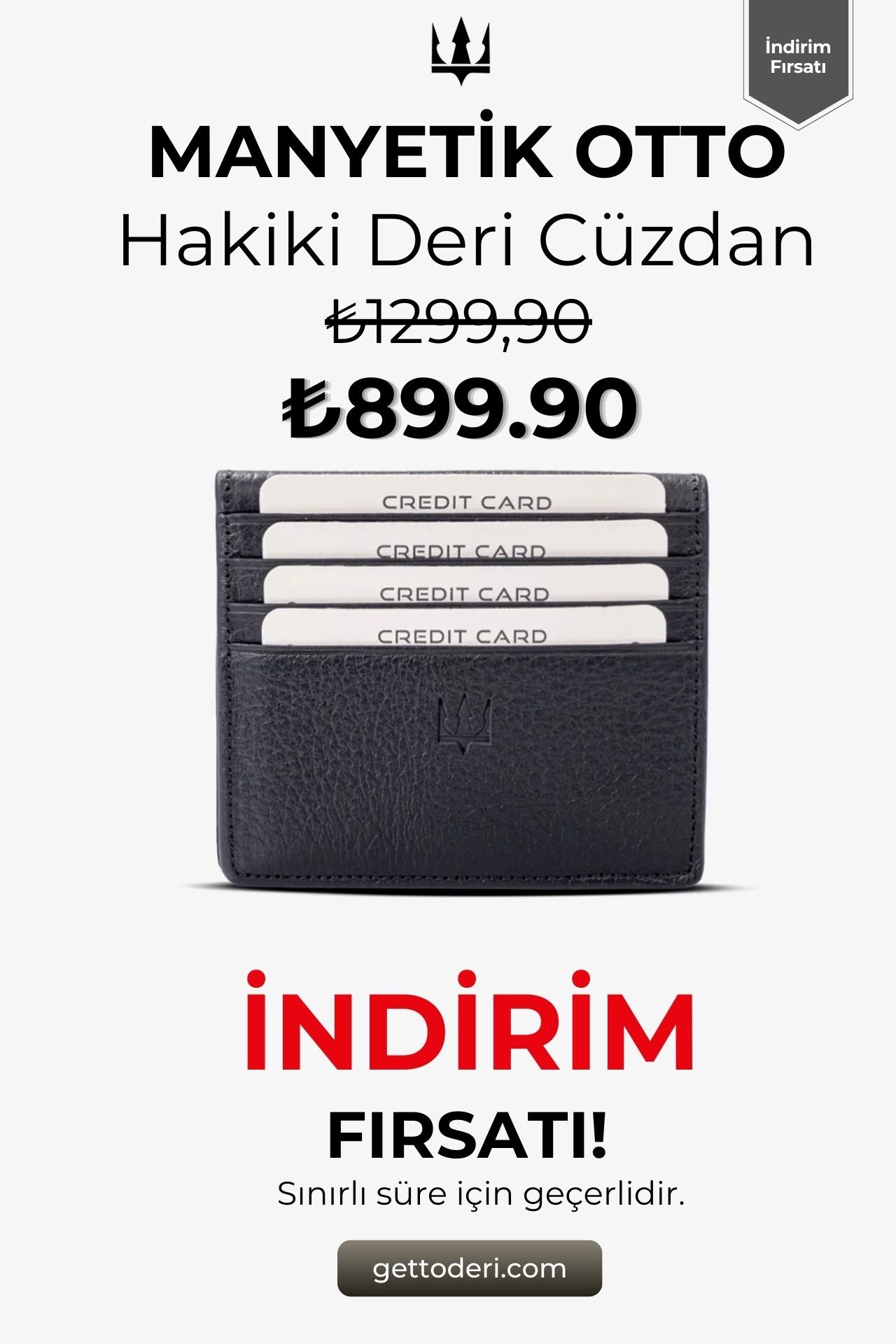 Manyetik Otto Hakiki Deri Cüzdan