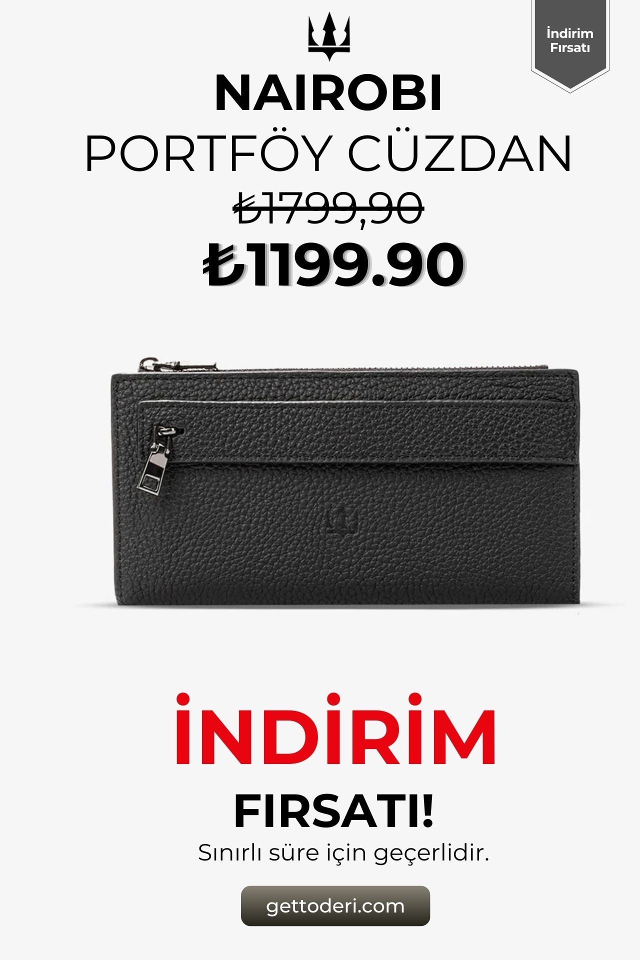 Nairobi Telefon Hazneli Deri Cüzdan