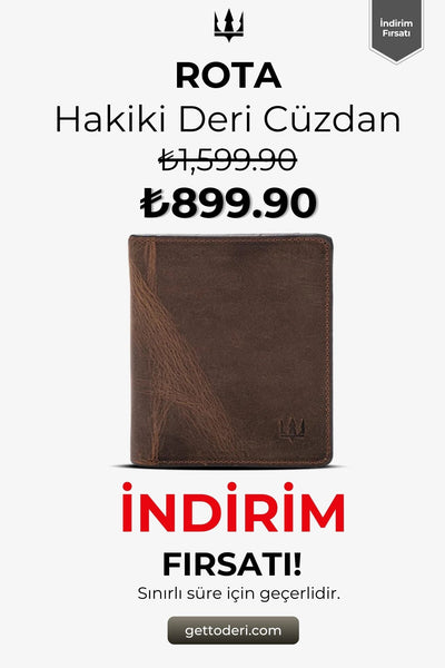 Kahverengi hakiki deri cüzdan, erkekler için stil ve fonksiyonel tasarımlı