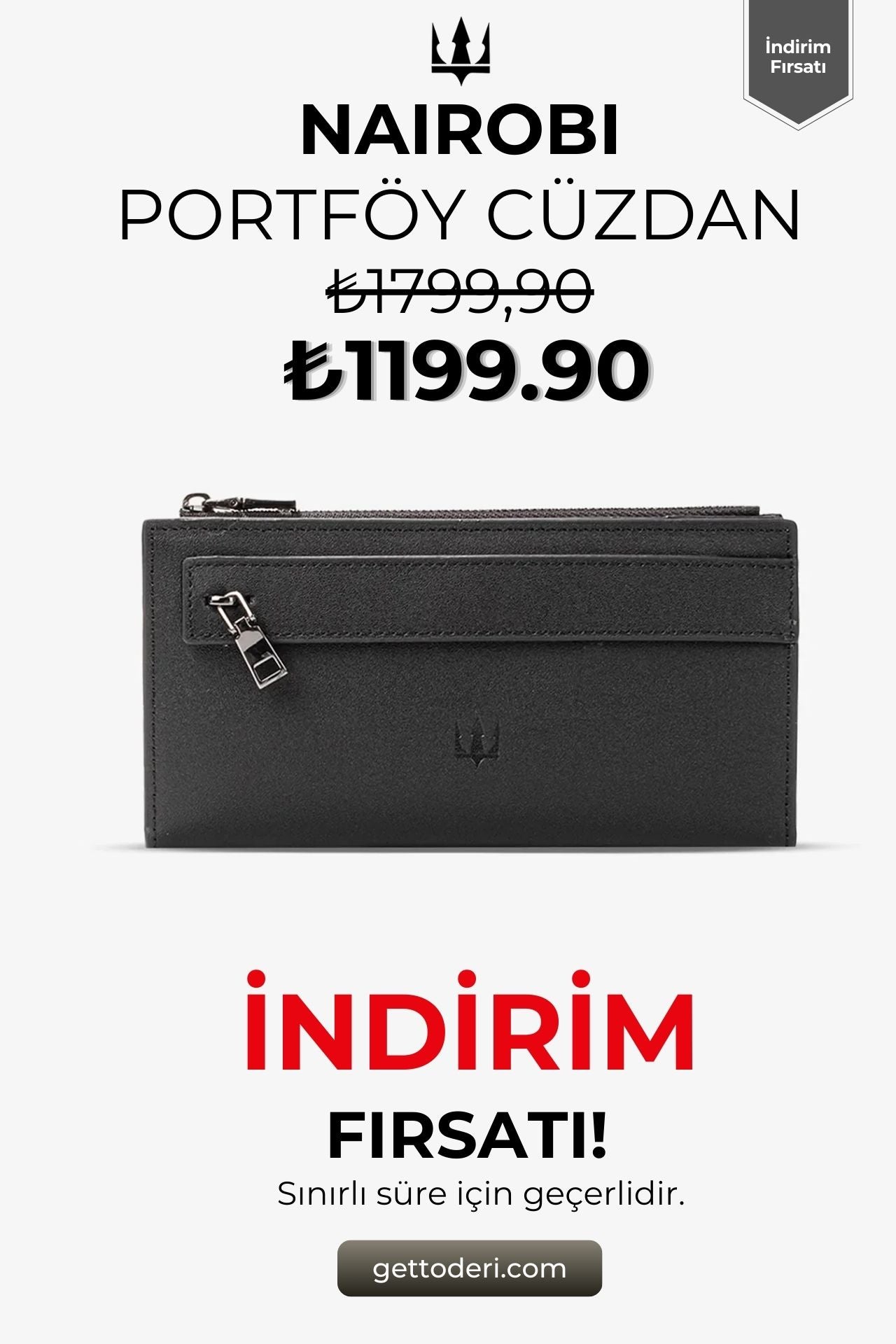 Nairobi Telefon Hazneli Deri Cüzdan