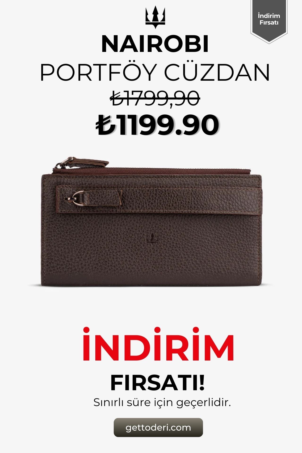 Nairobi Telefon Hazneli Deri Cüzdan