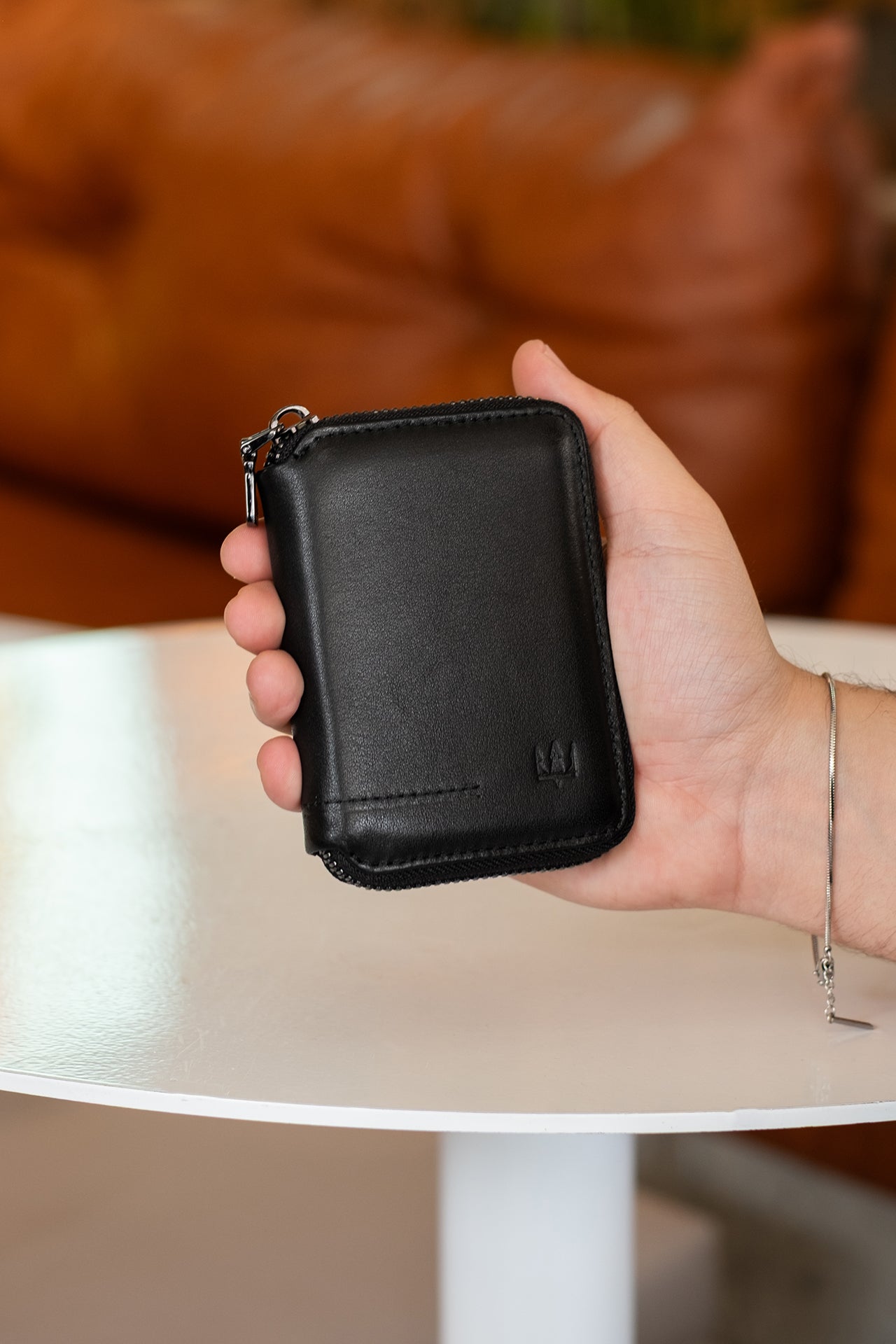 Zip Hakiki Deri Fermuarlı Cüzdan