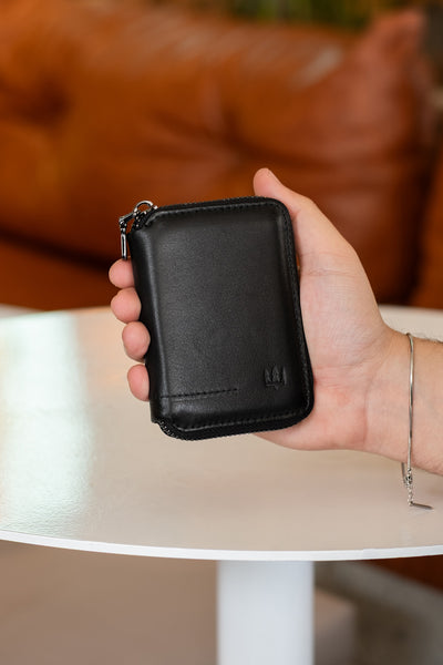 Zip Hakiki Deri Fermuarlı Cüzdan