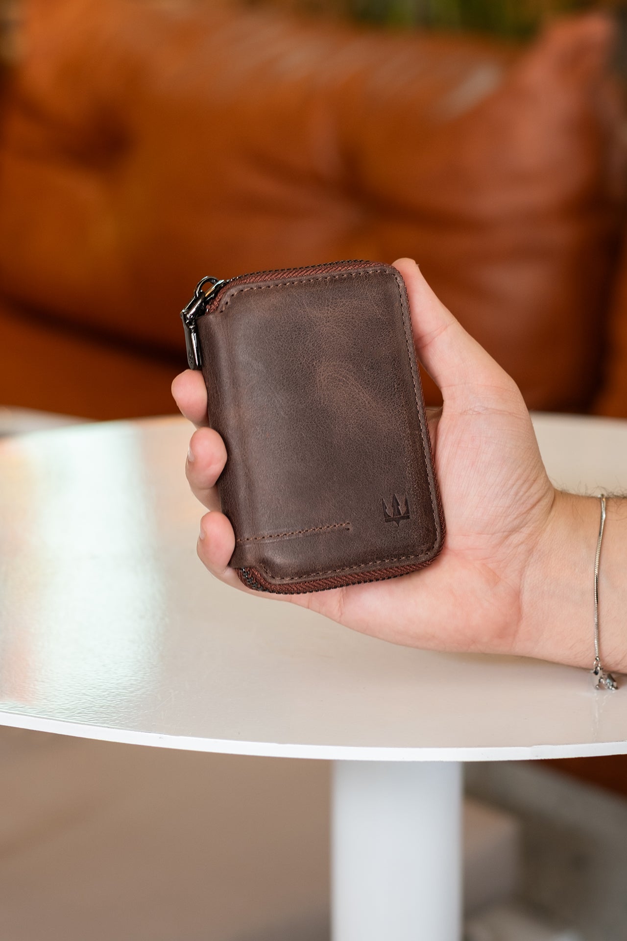 Zip Hakiki Deri Fermuarlı Cüzdan