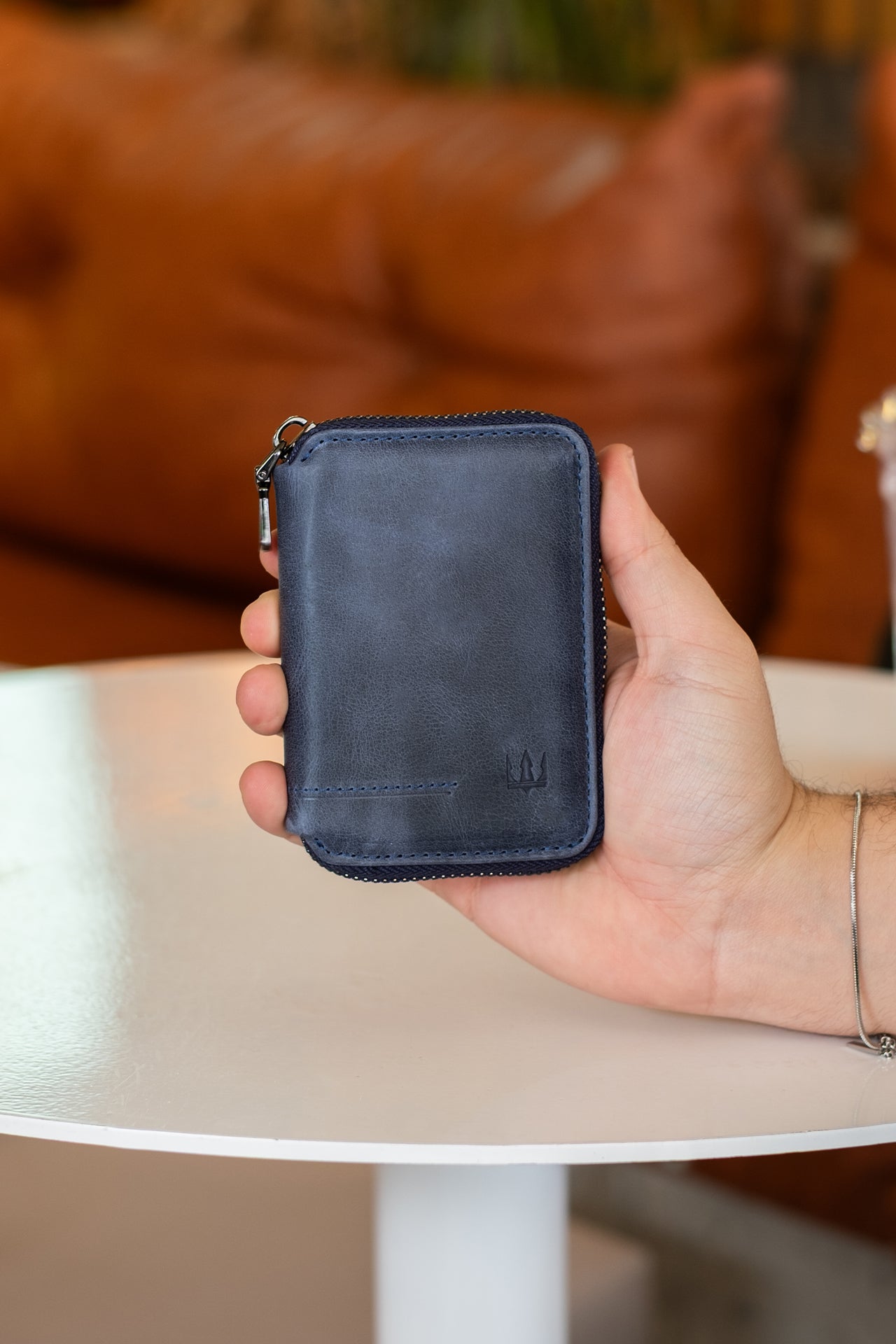 Zip Hakiki Deri Fermuarlı Cüzdan